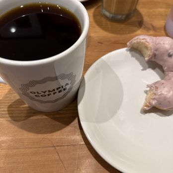 Olympia Coffee - Blueberry lavender Donut and a delicious pour over. - Cafes Near Me - Olympia, Washington