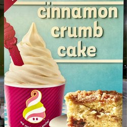 Menchie's Cobblestone Plaza - New Cinnamon Crumb Cake for a limited time.