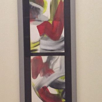 Red Studio Gallery - Red Studio Abstract Painting by Shara Banisadr - Art Galleries Near Me - Kensington, Maryland