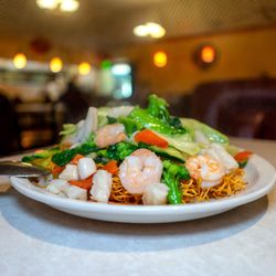 Ju Fu Restaurant - seafood crispy noodles $18.45