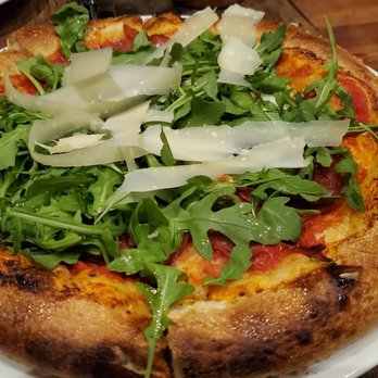 Coltivare - Pepperoni, greens, and shaved parmesan pizza - Italian Near Me - Houston, Texas