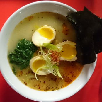 Nama Ramen - Tannamen noodle with extra Nori, Eggs and Royua Oil (spicy oil). Corns, spinach and mince pork inside. Love it! - Ramen Near Me - San Antonio, Texas Nama Ramen - Tannamen noodle with extra Nori, Eggs and Royua Oil (spicy oil). Corns, spinach and mince pork inside. Love it! - Ramen Near Me - San Antonio, Texas