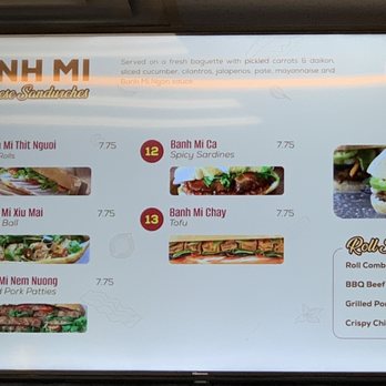 Banh Mi Ngon - the menu for the restaurant - Vietnamese Near Me - Cherry Hill, New Jersey