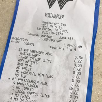 Whataburger - Workers there at this time/moment R horrible tried charging us for 4 adults meals instead of kids meals & try saying that how they DO IT!? - Burgers Near Me - La Porte, Texas