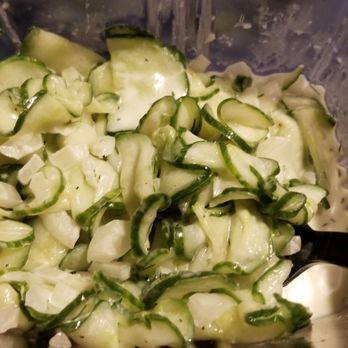Max Bratwurst und Bier - Get this cucumber salad! Its sweet and very refreshing! - German Near Me - Astoria, New York Max Bratwurst und Bier - Get this cucumber salad! Its sweet and very refreshing! - German Near Me - Astoria, New York