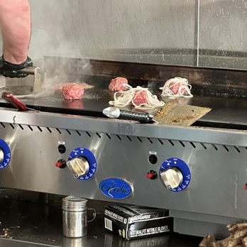 Sexton's Burger Bar - Cooking burgers on the flat top - Burgers Near Me - Columbus, Ohio Sexton's Burger Bar - Cooking burgers on the flat top - Burgers Near Me - Columbus, Ohio