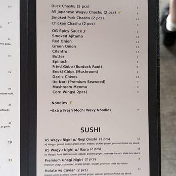Mensho - Extra topping menu - Noodles Near Me - Houston, Texas Mensho - Extra topping menu - Noodles Near Me - Houston, Texas