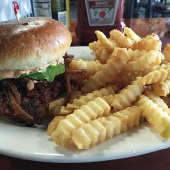 Manna Kitchen - Tower Burger with fries - Vegan Near Me - Lisle, Illinois