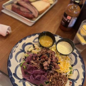 Killen's Barbecue - Brisket sausage plate and Brisket salad - Barbeque Near Me - Cypress, Texas Killen's Barbecue - Brisket sausage plate and Brisket salad - Barbeque Near Me - Cypress, Texas