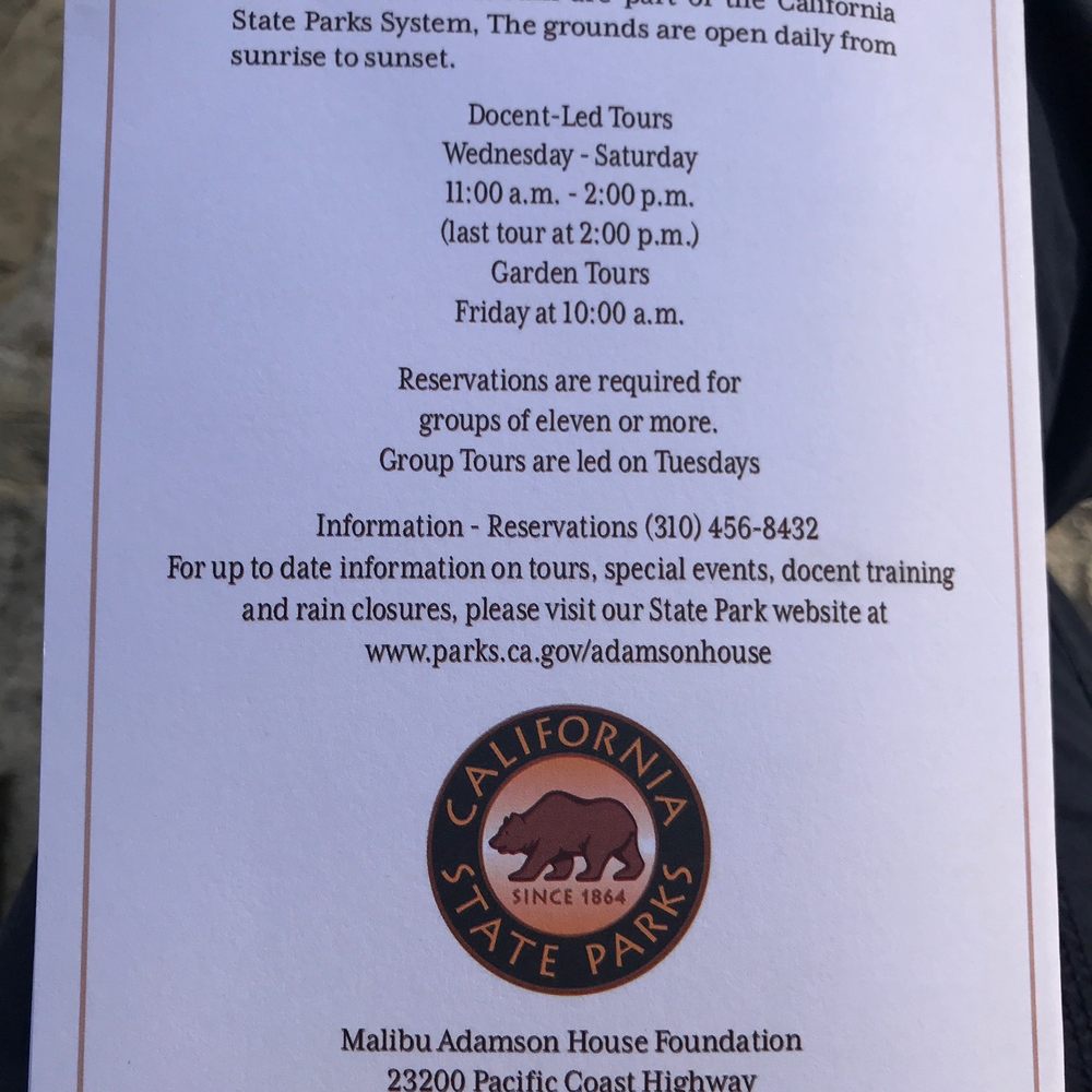 Hours and tour information