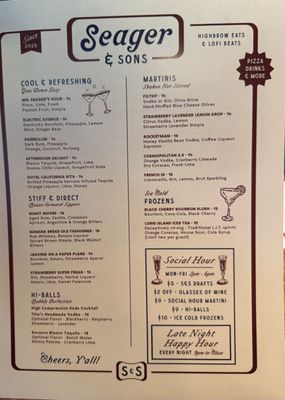 Menu photo 2 Seager & Sons Plano, TX