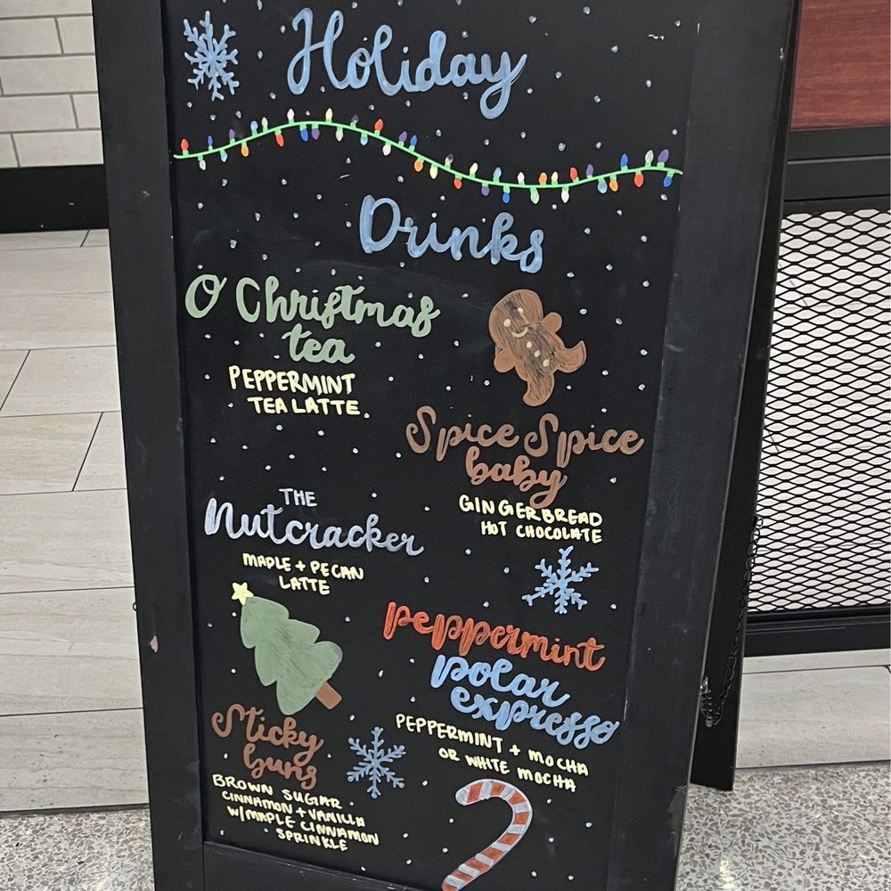 Holiday menu Holiday menu
