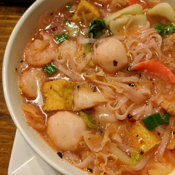 Time 4 Thai - This is the pink noodle soup. It comes in a huge bowl - Thai Near Me - Dayton, Ohio Time 4 Thai - This is the pink noodle soup. It comes in a huge bowl - Thai Near Me - Dayton, Ohio