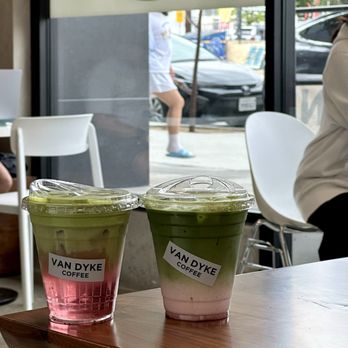 Van Dyke Coffee - coconut matcha, strawberry matcha IG @youknowaspot - Coffee & Tea Near Me - Los Angeles, California Van Dyke Coffee - coconut matcha, strawberry matcha IG @youknowaspot - Coffee & Tea Near Me - Los Angeles, California