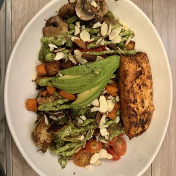 Eureka! - Protein bowl with blackened salmon. - American Near Me - Carlsbad, California