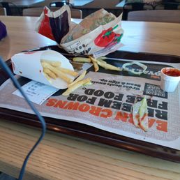 Whopper, fries and ketchup cups