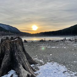 Rattlesnake Lake - The lake is so low the stumps which usually are covered with water were completely exposed!!