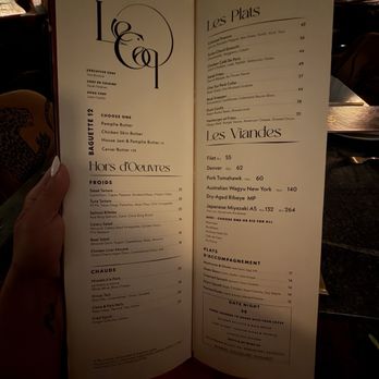 Le Coq - French Near Me - La Jolla, California