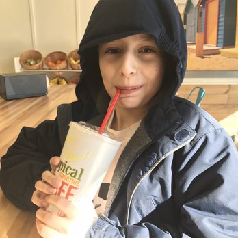 Tropical Smoothie Cafe - My little guy with Peanut tree nut allergies enjoying his safe smoothie!! - Juice Bars & Smoothies Near Me - North Providence, Rhode Island Tropical Smoothie Cafe - My little guy with Peanut tree nut allergies enjoying his safe smoothie!! - Juice Bars & Smoothies Near Me - North Providence, Rhode Island
