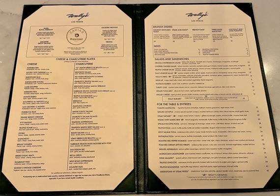 Menu photo 8 Wally's Las Vegas, NV
