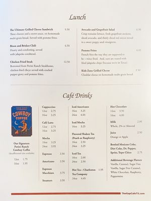 Menu photo 3 The Gap Café by Perini Ranch Buffalo Gap, TX