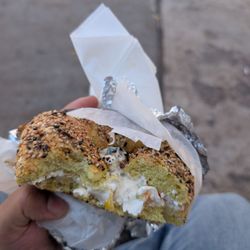 Curley's Bagels - Egg everything bagel