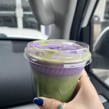 Bloom Bagels - Matcha with Ube cream - Bagels Near Me - Campbell, California Bloom Bagels - Matcha with Ube cream - Bagels Near Me - Campbell, California