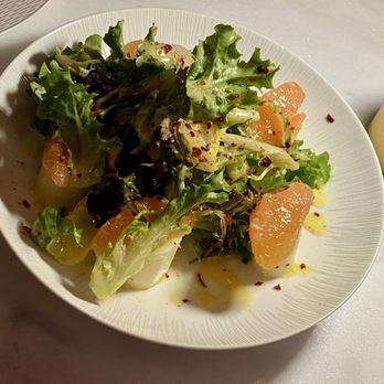 East End Bistrot - Hearts of palm with grapefruit and lettuce, loved the dressing with just a hint of spice! - French Near Me - Raleigh, North Carolina