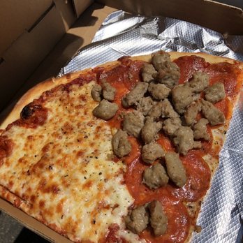 Ciro’s Pizza Cafe - Look at them beauts! Cheese slice $5. Pepperoni and sausage $6. Delicious! - Desserts Near Me - Folsom, California