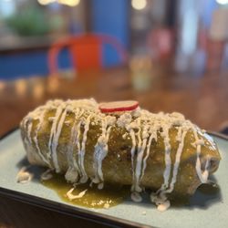 Rosa’s Cocina - Wet Super Burrito with Verde Sauce