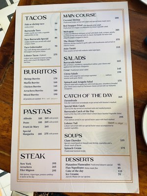 Menu photo 3 Barracuda Sayulita, NAY