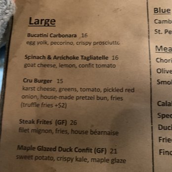 Cru Cellars - The menu - Wine Bars Near Me - Tampa, Florida