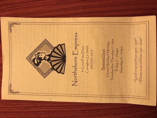 Menu photo 8 Northshore Empress Covington, LA Menu photo 8 Northshore Empress Covington, LA