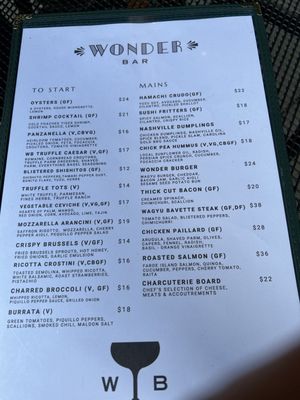 Menu photo 6 Wonderbar Beacon Beacon, NY