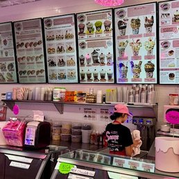 Big menu board with a variety of options at Scoops Big menu board with a variety of options at Scoops