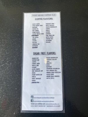 Menu photo 3 West Shore Coffee Bar Warwick, RI