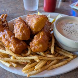 Cod, shoe strings, chowder