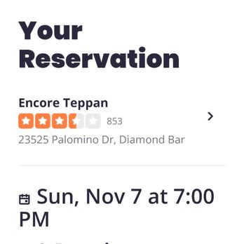 Encore Teppan - Why make a 7pm reservation if I don't get seated till 745? - Teppanyaki Near Me - Diamond Bar, California Encore Teppan - Why make a 7pm reservation if I don't get seated till 745? - Teppanyaki Near Me - Diamond Bar, California