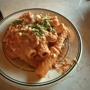 Mio Osteria - Side of rigatoni with tomato cream sauce served with Chicken Marsala - Italian Near Me - Edwardsville, Illinois Mio Osteria - Side of rigatoni with tomato cream sauce served with Chicken Marsala - Italian Near Me - Edwardsville, Illinois