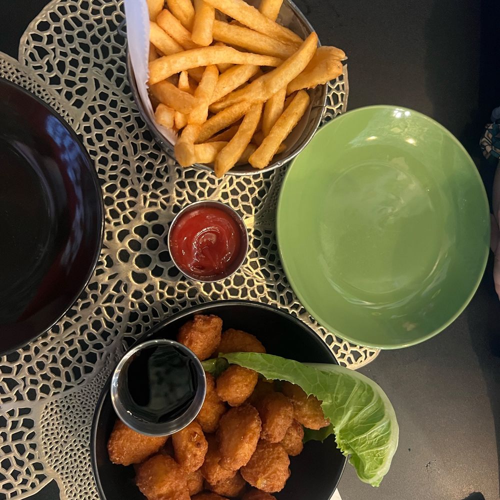 Fries, Corn nuggets Fries, Corn nuggets