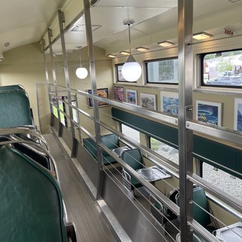 Brew@602 - the interior of a commuter train - Coffee & Tea Near Me - Soldotna, Alaska