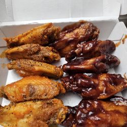Wing Snob - Lemon pepper wings and hot honey bbq