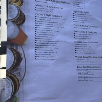 The Brass Tap - The beer menu. - Sports Bars Near Me - Reno, Nevada
