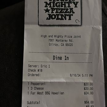 High & Mighty Pizza Joint - Pizza Near Me - Gilroy, California High & Mighty Pizza Joint - Pizza Near Me - Gilroy, California