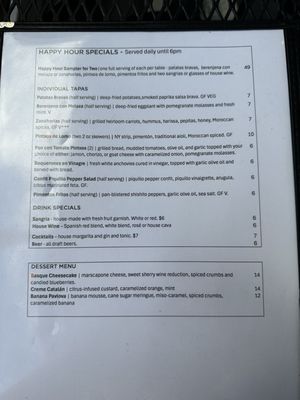 Menu photo 6 Triana Albuquerque, NM