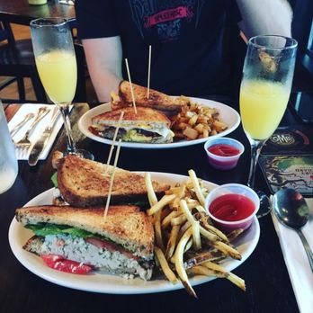Habibi Lebanon - chicken salad sandwich, bacon, egg, and cheese on wheat, and delicious mimosas! - Mediterranean Near Me - Davidson, North Carolina Habibi Lebanon - chicken salad sandwich, bacon, egg, and cheese on wheat, and delicious mimosas! - Mediterranean Near Me - Davidson, North Carolina