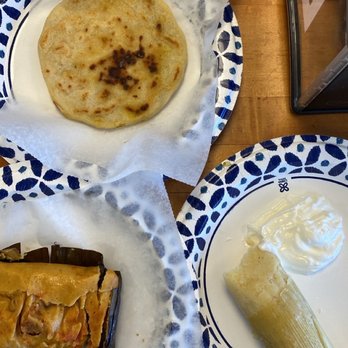 El Arco Pupusas Restaurant - Chicken and cheese pupusa, corn tamale, and pork tamale - Latin American Near Me - San Marcos, Texas El Arco Pupusas Restaurant - Chicken and cheese pupusa, corn tamale, and pork tamale - Latin American Near Me - San Marcos, Texas