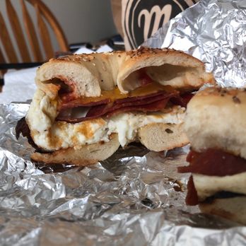 Manhattan Bagel - Classic Egg white with "extra" turkey bacon - Bagels Near Me - Mays Landing, New Jersey