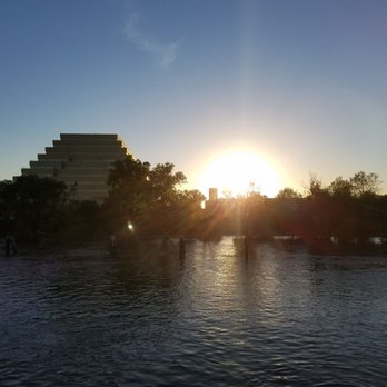Delta King - Beautiful view of the sunset from the boat deck - Hotels Near Me - Sacramento, California