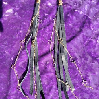 Cosmic Vibes - Black pleather tassel $33 - Reiki Near Me - Redondo Beach, California